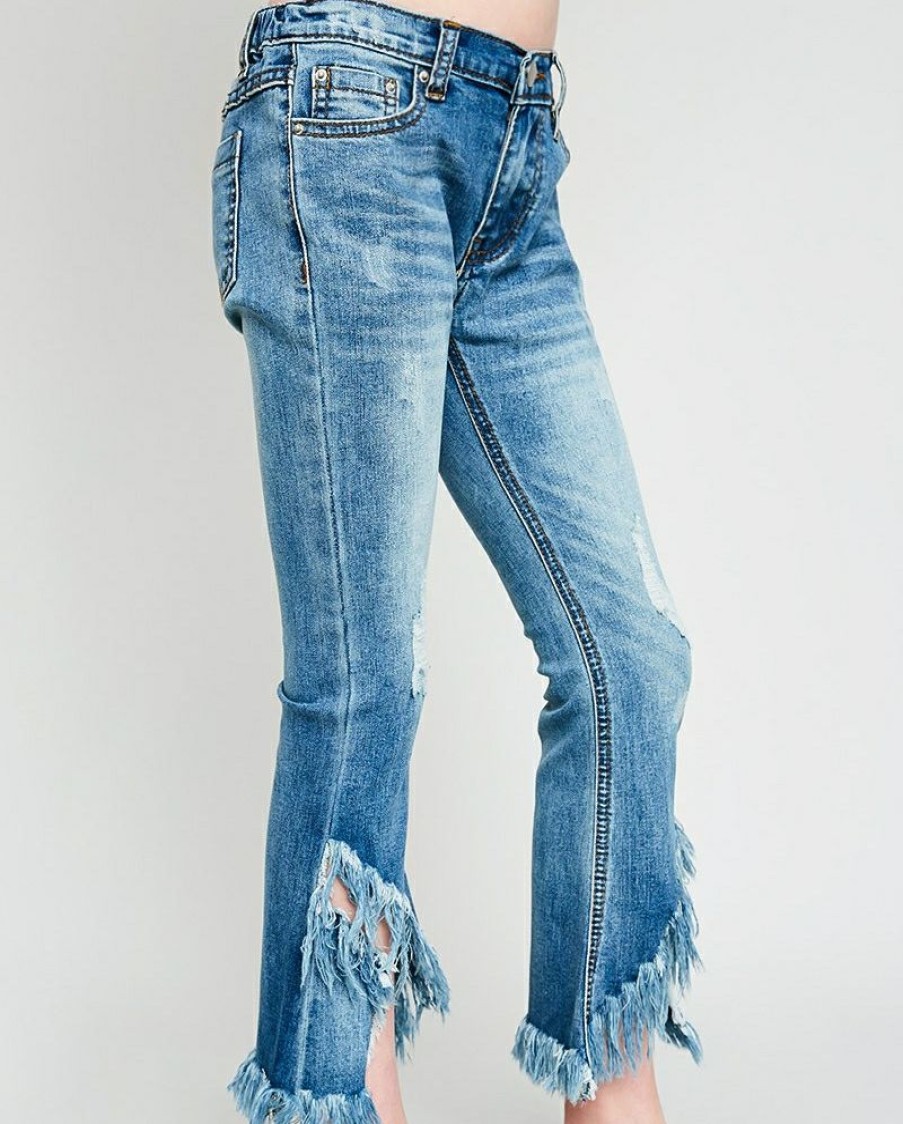 Quick Delivery Girls' Hayden Frayed Denim Flare | * Best