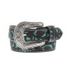 Lower Price Wrangler@ 20X@ Girls' Floral Overlay Turquoise Belt | * New