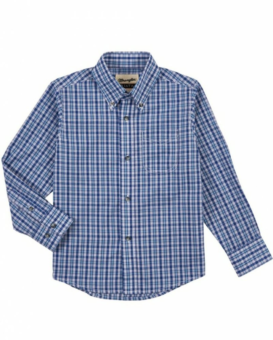 Clearance Sale Wrangler@ Boys' Riata Ls Plaid Assorted | * Hot