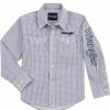 Clearance Wrangler@ Boys' Ls Logo Snap Shirt | * New