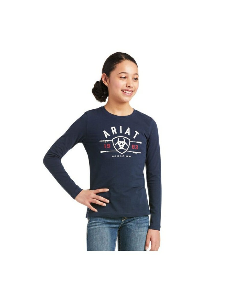 Lower Price Ariat@ Girls' International Logo Tee | * New