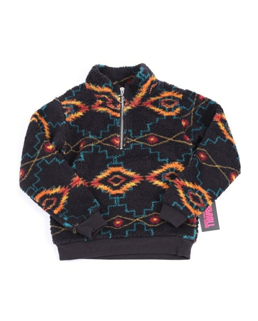 Offering Discounts Rock And Roll Cowgirl@ Kids' Aztec Sherpa Pullover | * Clearance