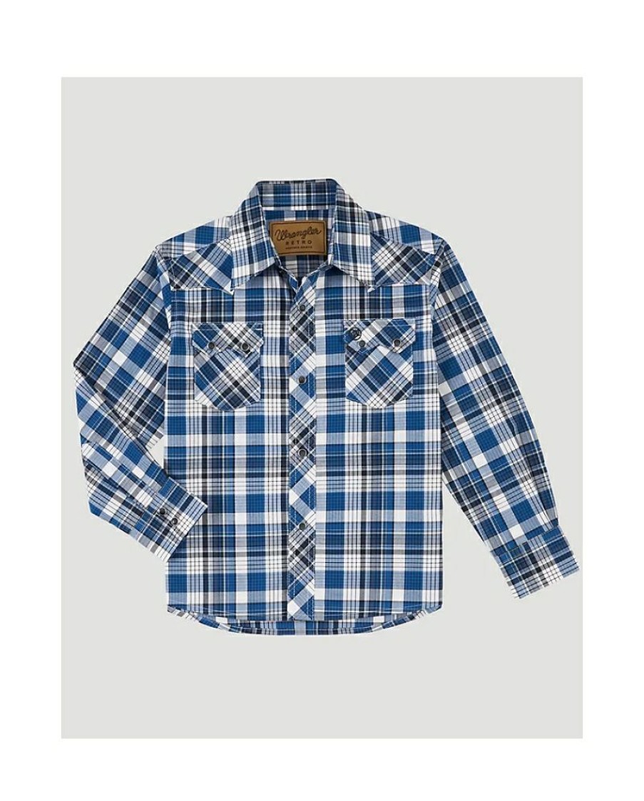 Best Guaranteed Wrangler Retro@ Boys' Ls Snap Plaid Shirt | * New