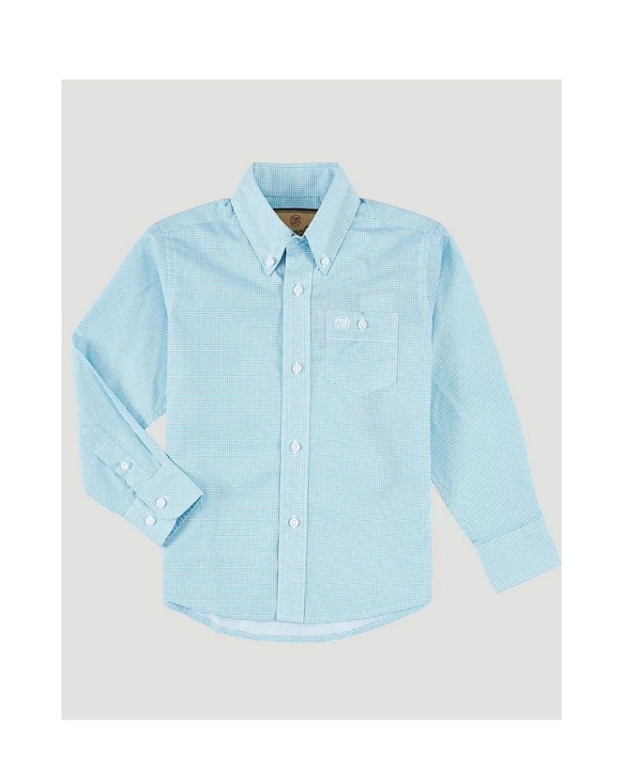 Free Delivery Wrangler@ Boys' Classic Button Down Shirt | * Hot