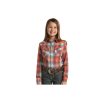 Exclusive Rock And Roll Cowgirl@ Girls' Ombre Plaid Ls Snap Shirt | * New