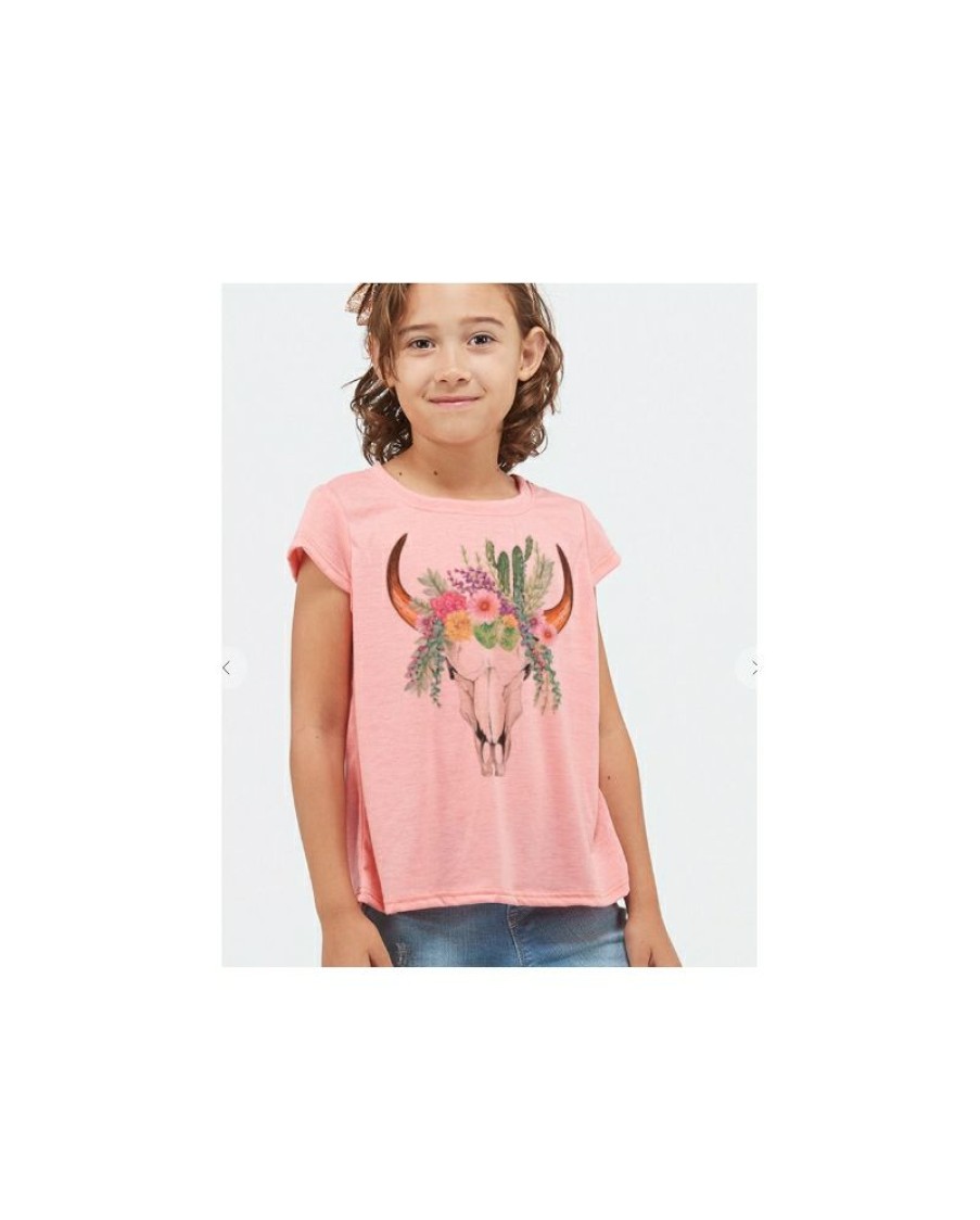 Best Price Girls' Flower Skull Tee | * New