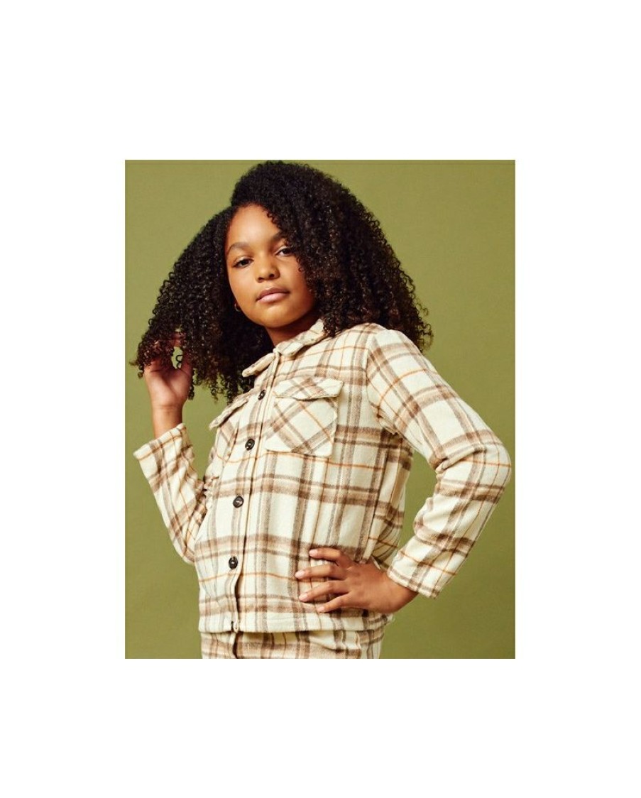 Best Guaranteed Girls' Hayden Brushed Plaid Shacket | * Clearance