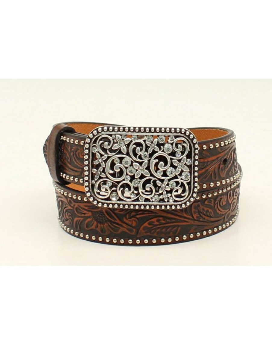 Exclusive Ariat@ Girls' Tooled Brown Belt | * Hot