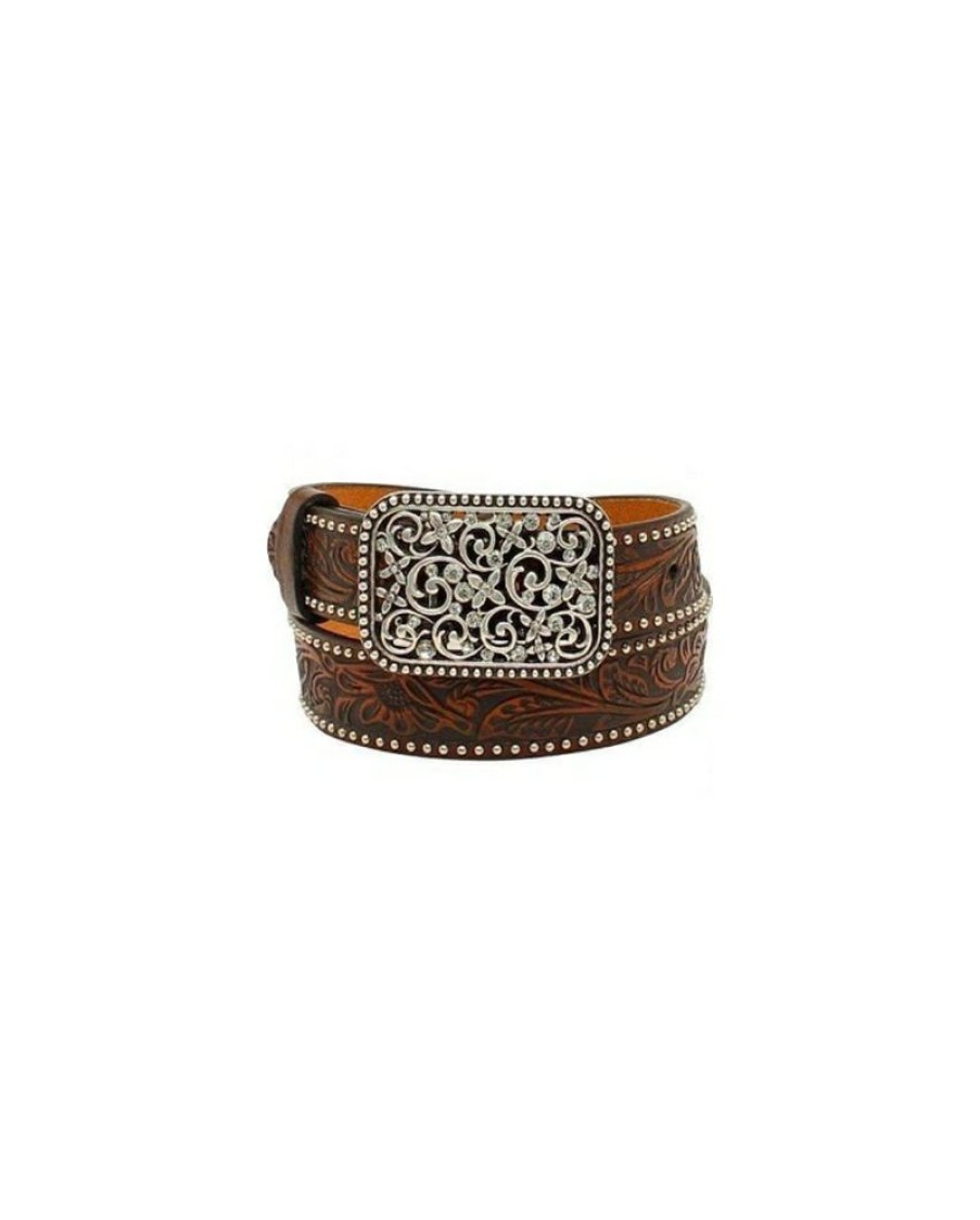 Exclusive Ariat@ Girls' Tooled Brown Belt | * Hot