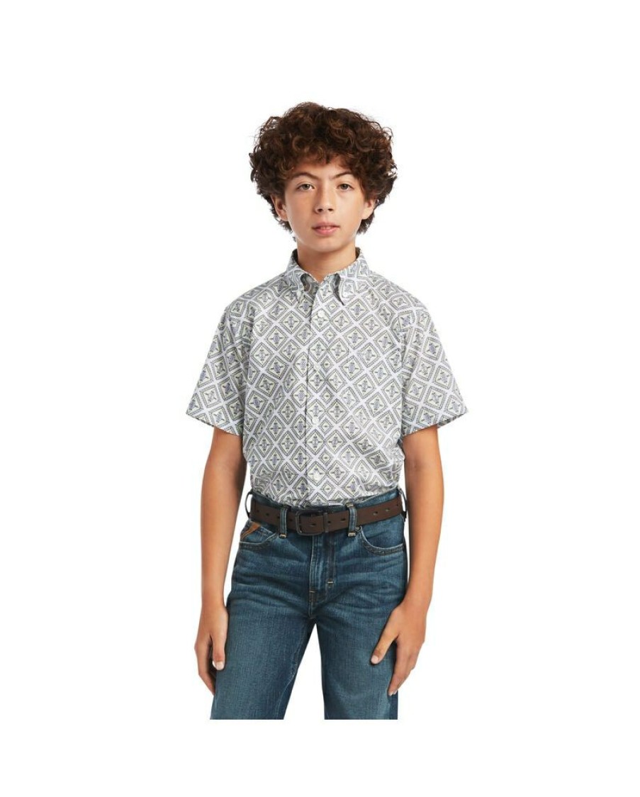 Clearance Ariat@ Boys' Ss Print Shirt | * New