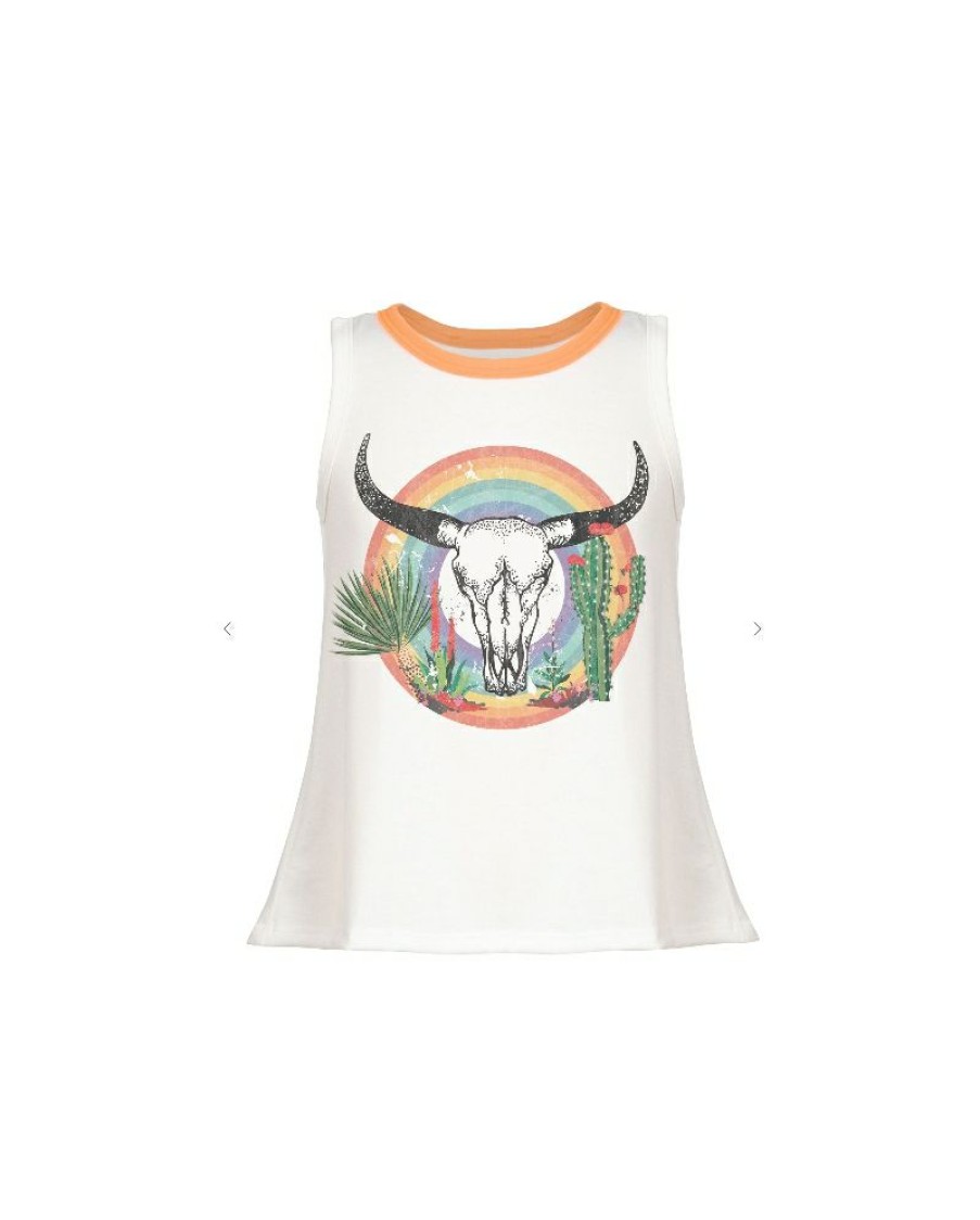 Wholesale Girls' Skull Target Tank | * New