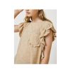 Free Delivery Girls' Heathered Ruffle Pocket Tee | * Hot