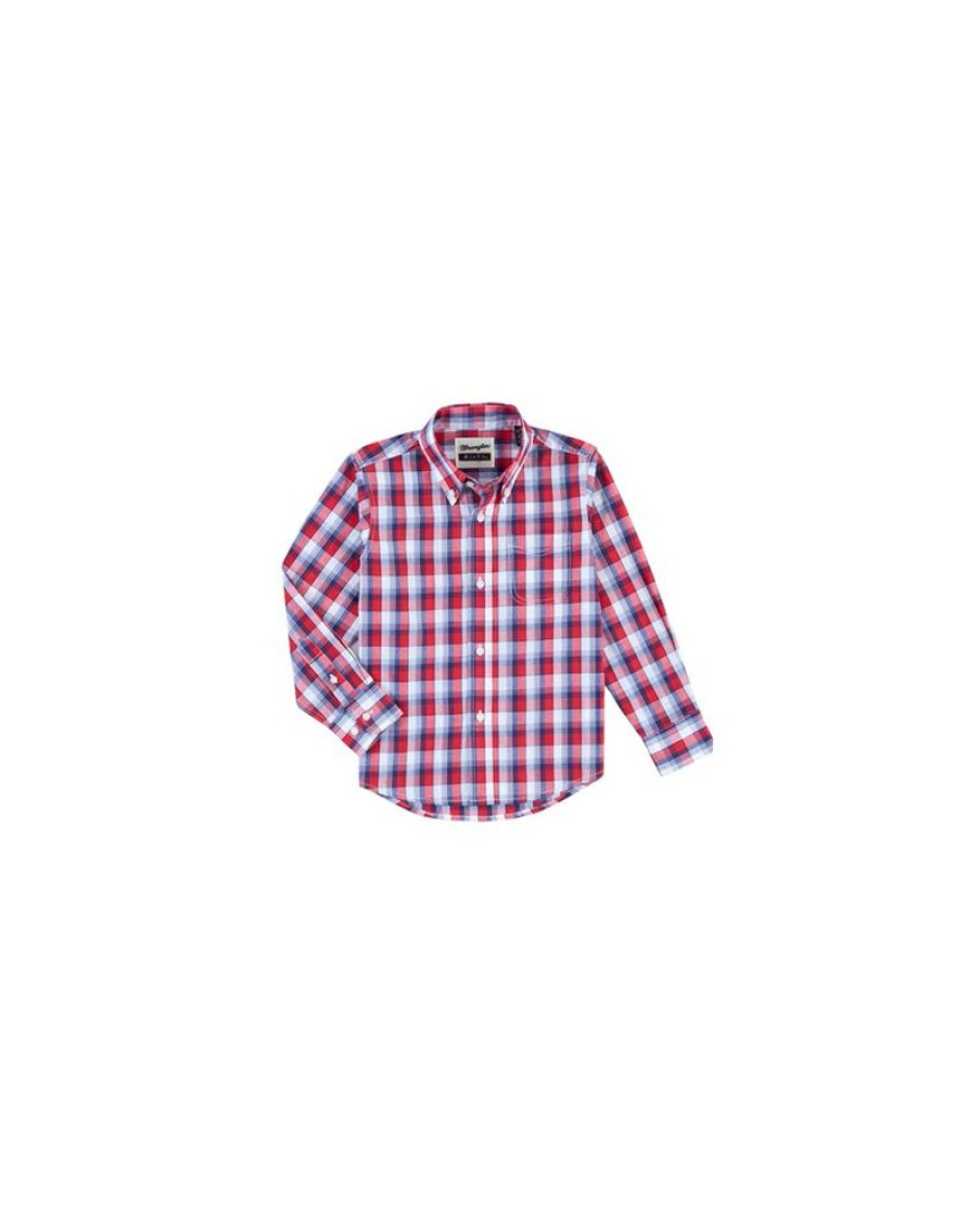 New Wrangler@ Riata@ Boys' Easy Care Ls Shirt | * Hot