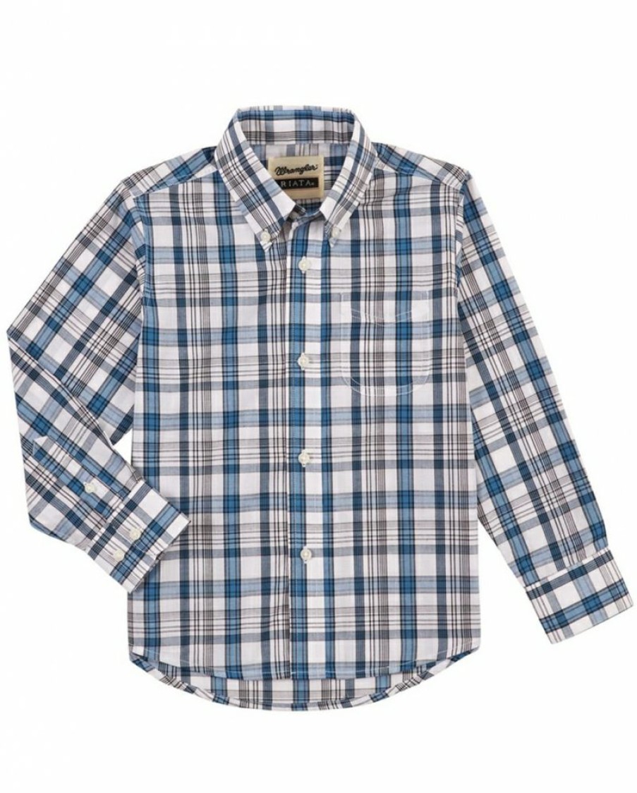 Exclusive Wrangler@ Boys' Riata Ls Plaid Shirt | * Wholesale