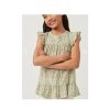 Discounts Girls' Floral Ruffle Sleeve Top | * Hot