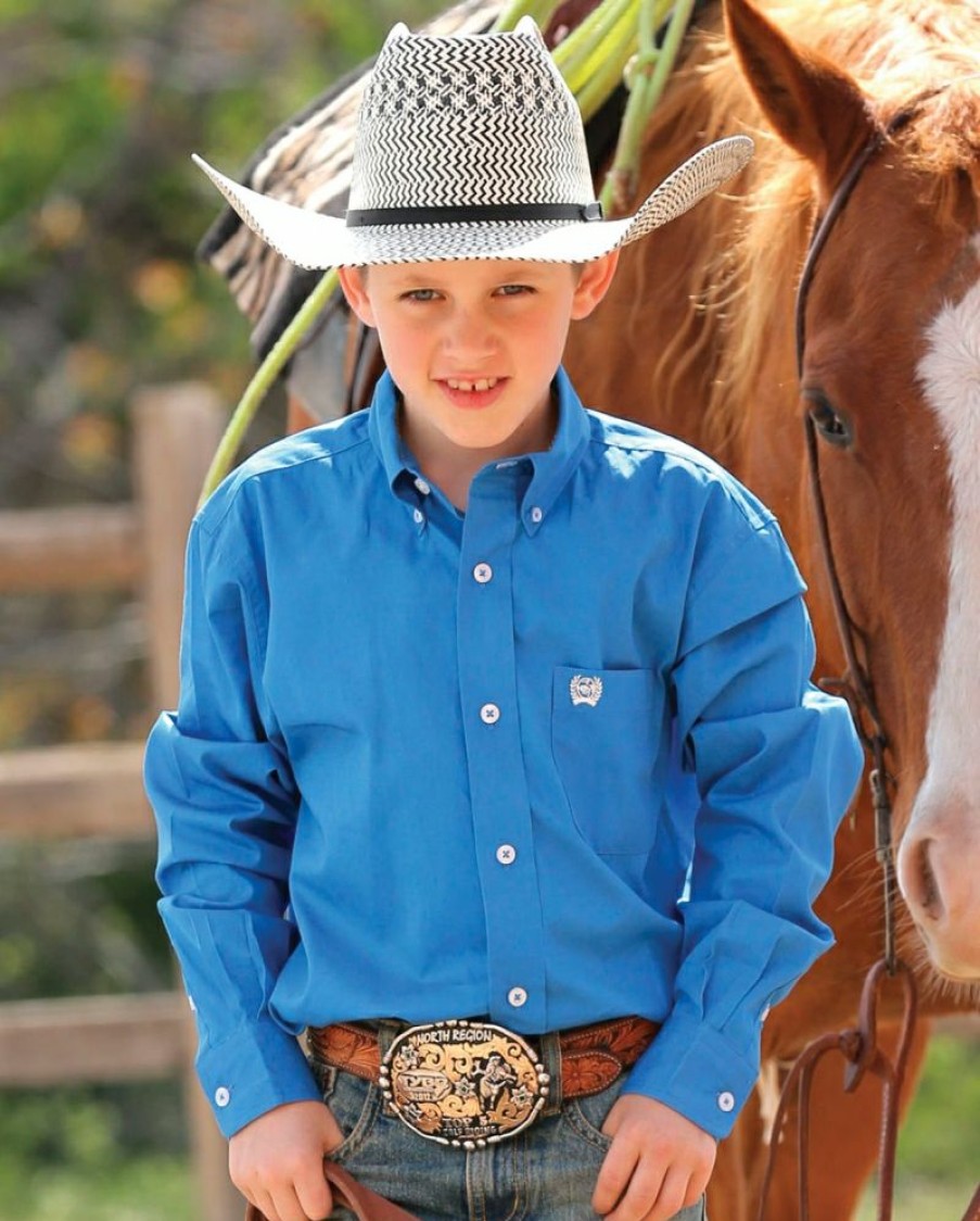 Online Sale Cinch@ Boys' Solid Twill Shirt | * Wholesale