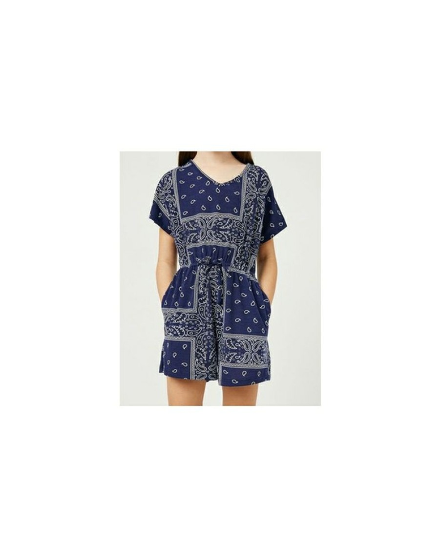 Free Delivery Girls' Printed Pocket Knit Romper | * Hot