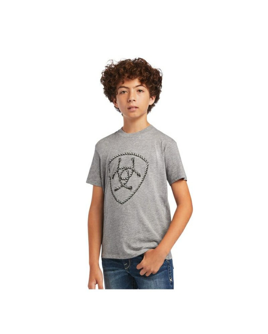 Best Guaranteed Ariat@ Boys' Ss Rope Shield Logo Tee | * Best