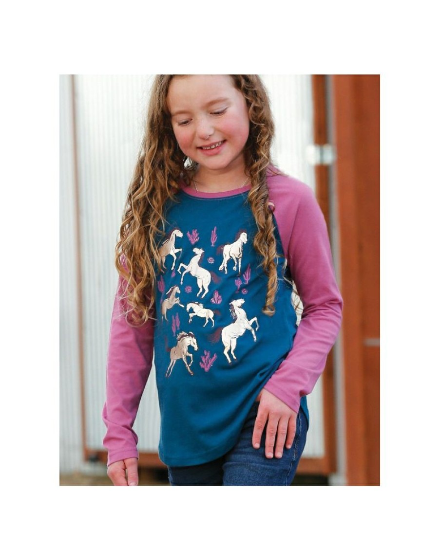 Exclusive Cruel@ Girls' Multi Horse Ls Top | * Clearance