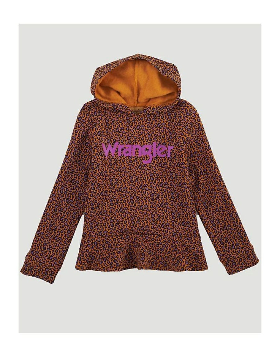 Best Sellers Wrangler@ Girls' Leopard Print Logo Hoodie | * Hot