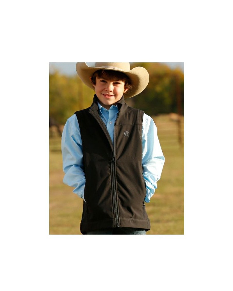 Free Delivery Cinch@ Boys' Bonded Vest Brown | * Wholesale