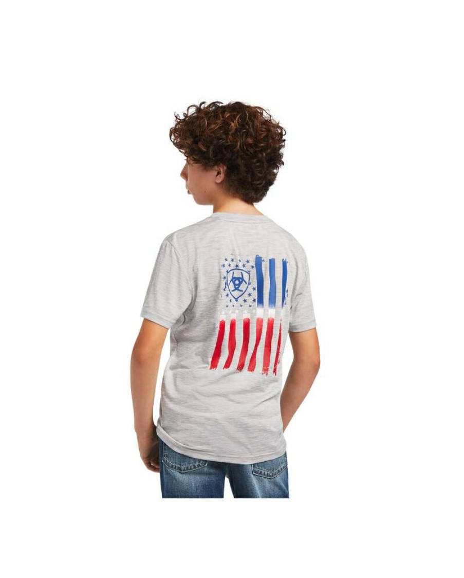 New Ariat@ Boys' Ss Charger Patriotic Tee | * Wholesale