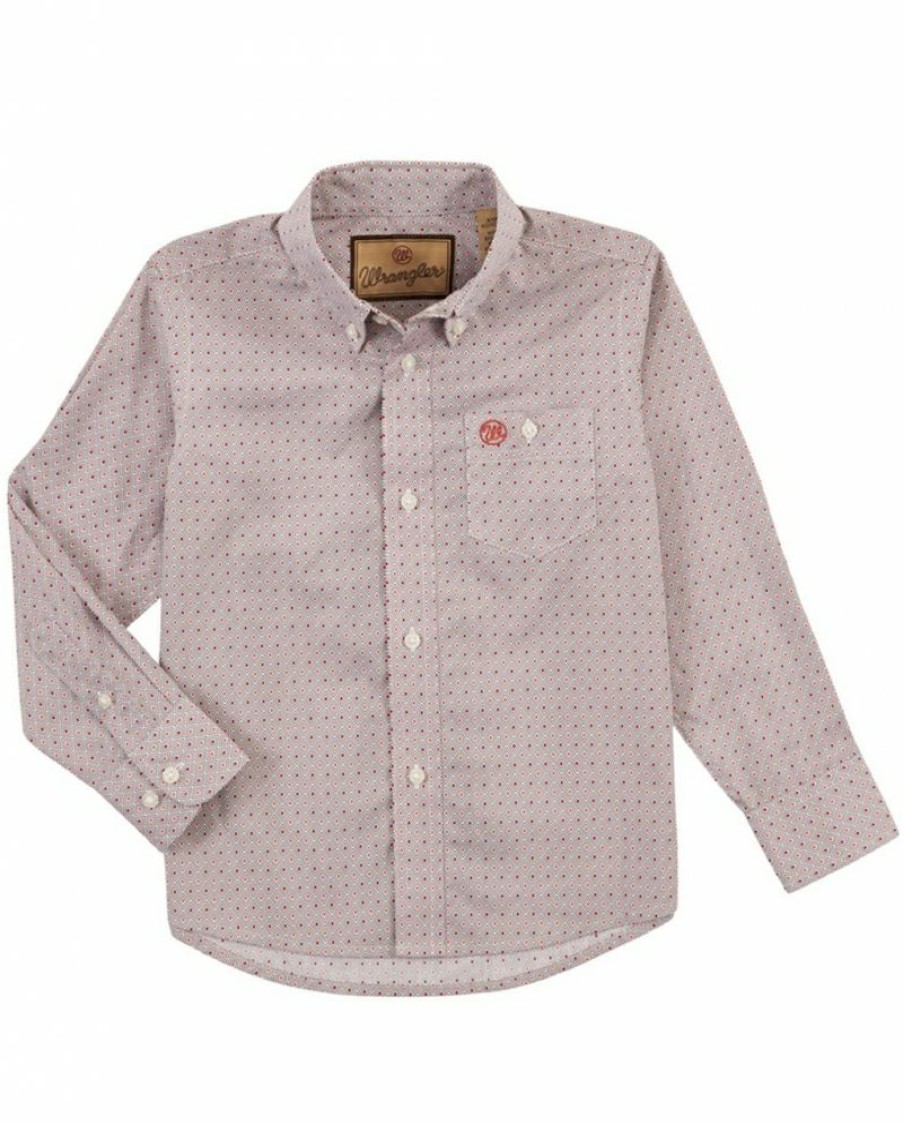 Offering Discounts Wrangler@ Boys' Classic Ls Button Up | * New