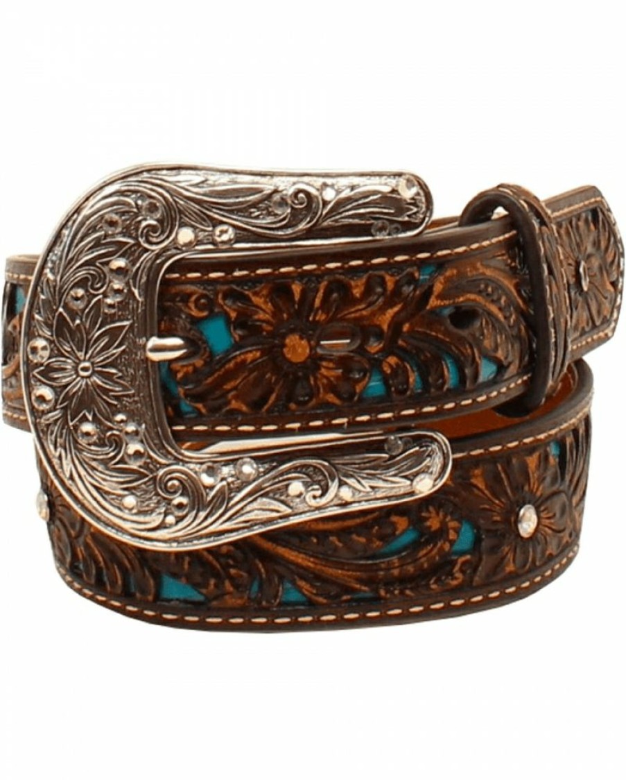 Best Guaranteed Ariat@ Girls' Floral Overlay Belt | * Clearance