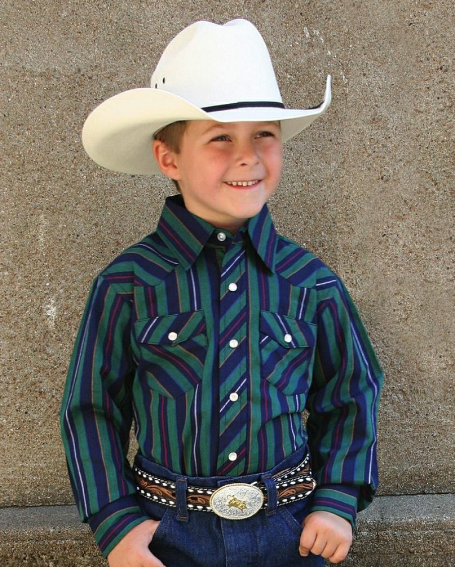 Best Guaranteed Wrangler@ Boys' Assorted Western Snap Stripe Shirts | * Best