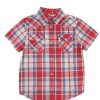 Clearance Wrangler@ Boys' Ss Western Snap Plaid Shirt | * Online