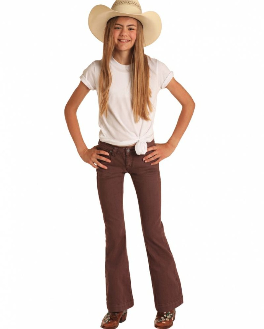 Free Delivery Rock And Roll Cowgirl@ Girls' Dusty Plum Trouser | * Hot