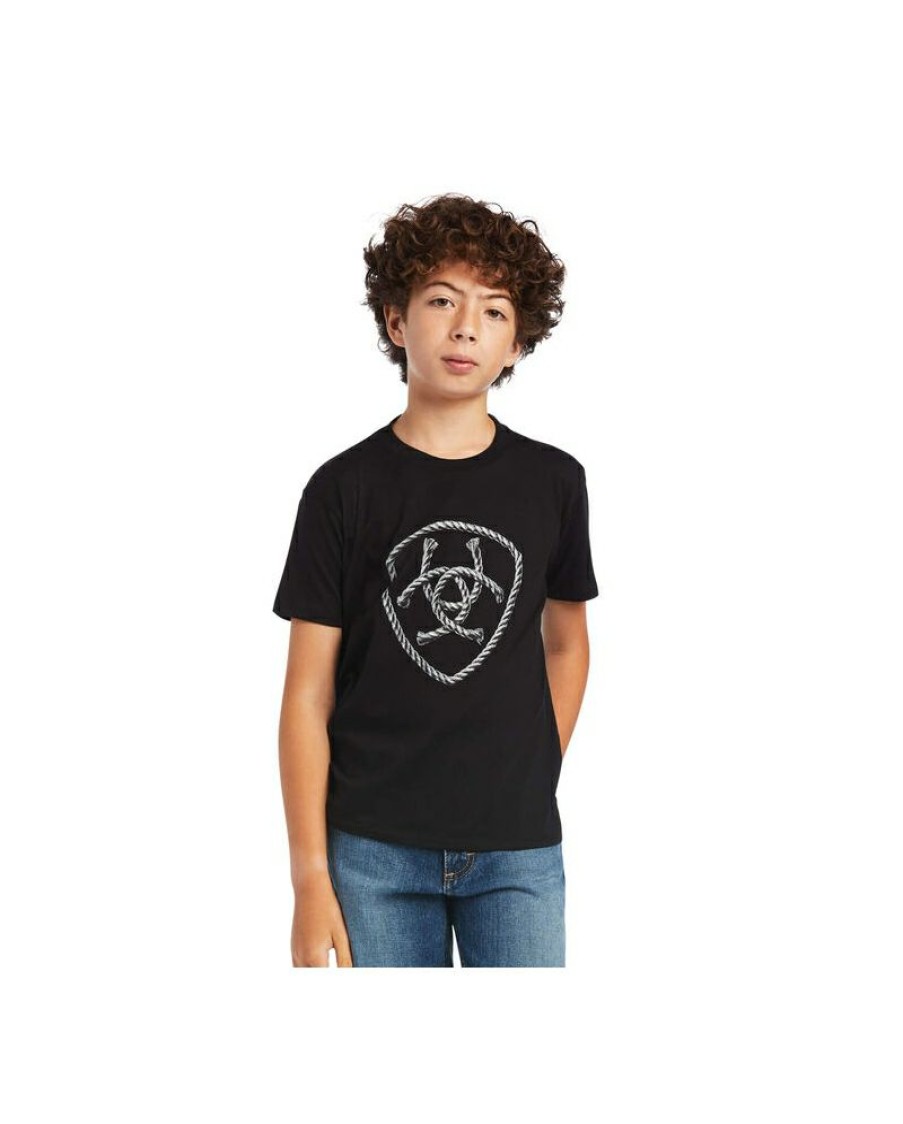 Good Quality Ariat@ Boys' Ss Rope Shield Logo Tee | * Clearance