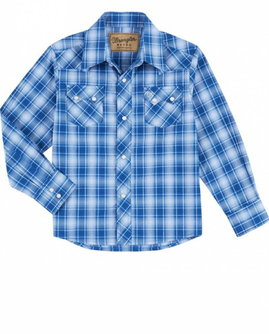 Outlet Sale Wrangler Retro@ Boys' Long Sleeve Snap Shirt | * New