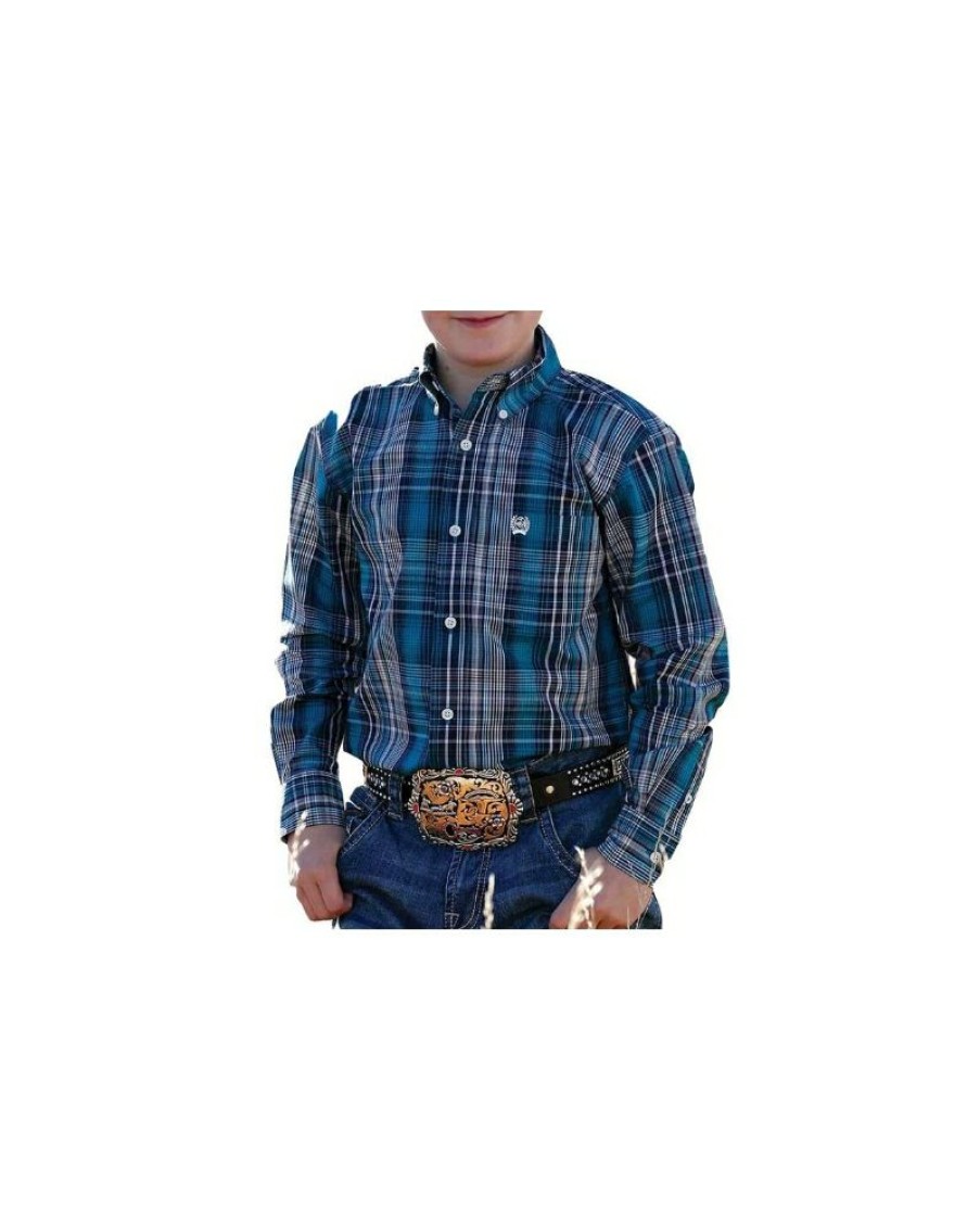 Outlet Sale Cinch@ Boys' Ls Plaid Button Down Shirt | * Clearance