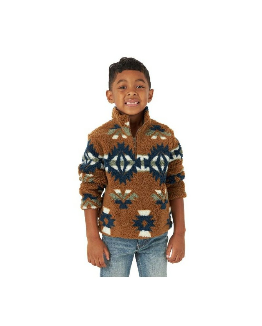 Quick Delivery Wrangler@ Boys' Aztec Sherpa 1/4 Zip | * Best