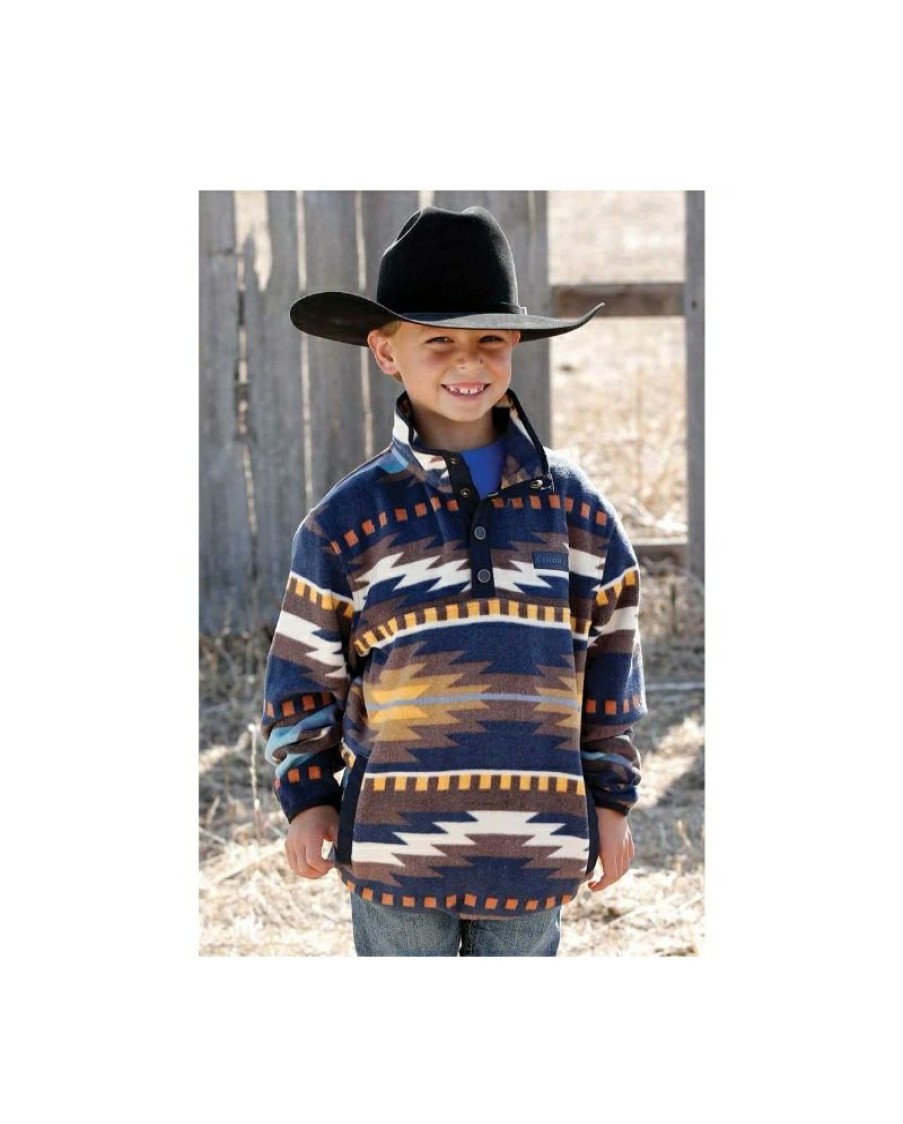 Online Store Cinch@ Boys' Aztec Fleece Pullover | * Hot