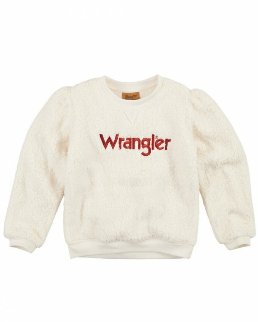 Clearance Sale Wrangler@ Girls' Logo Sherpa Sweatshirt | * Online