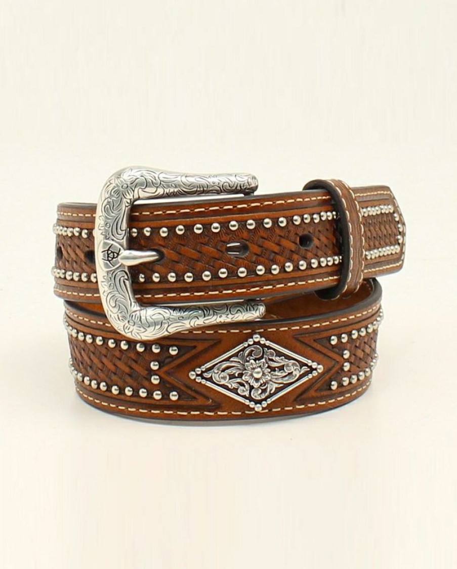 Online Sale Ariat@ Boys' Stud And Basketweave Belt | * Best