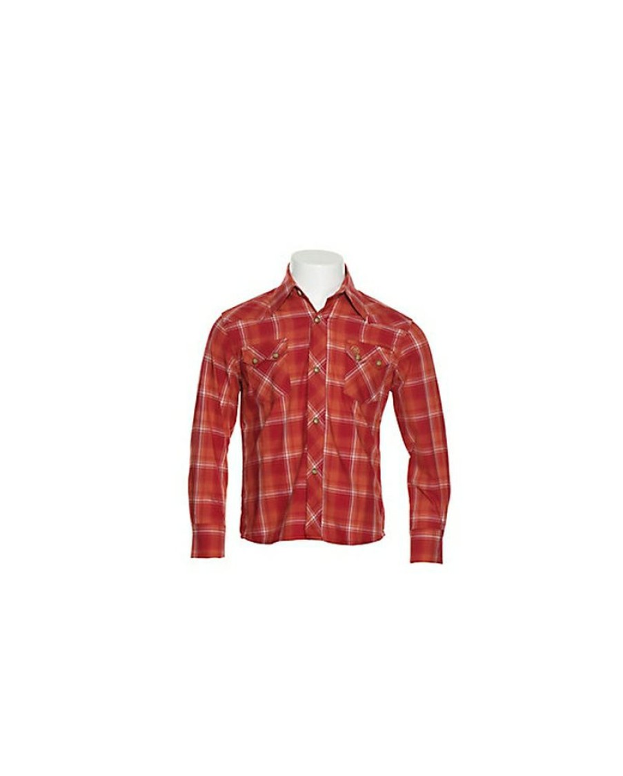 Lower Price Wrangler Retro@ Boys' Ls Snap Plaid Shirt | * Best