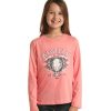 Offering Discounts Rock And Roll Cowgirl@ Girls' Western Skull Ls Tee | * Online