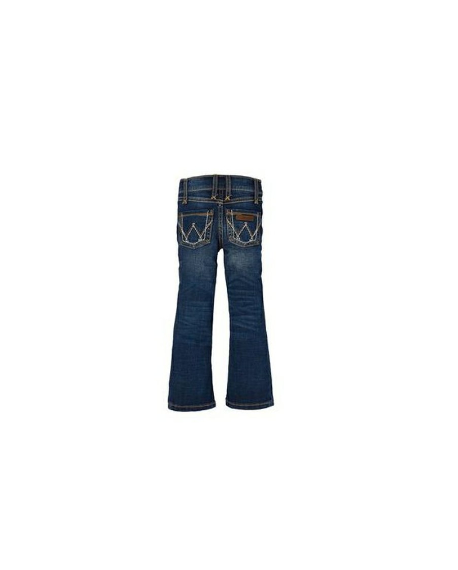 New Wrangler@ Girls' Boot Cut Medium Blue Jeans | * Online