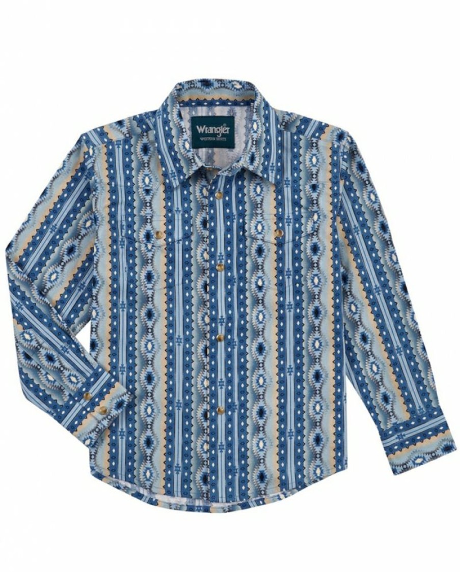 Clearance Wrangler@ Boys' Checotah Snap Shirt | * Clearance