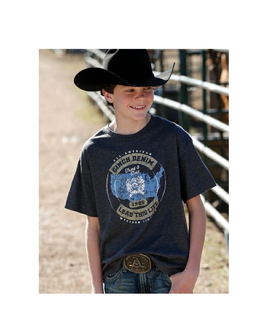 Best Guaranteed Cinch@ Boys' Ss Logo Tee | * Hot