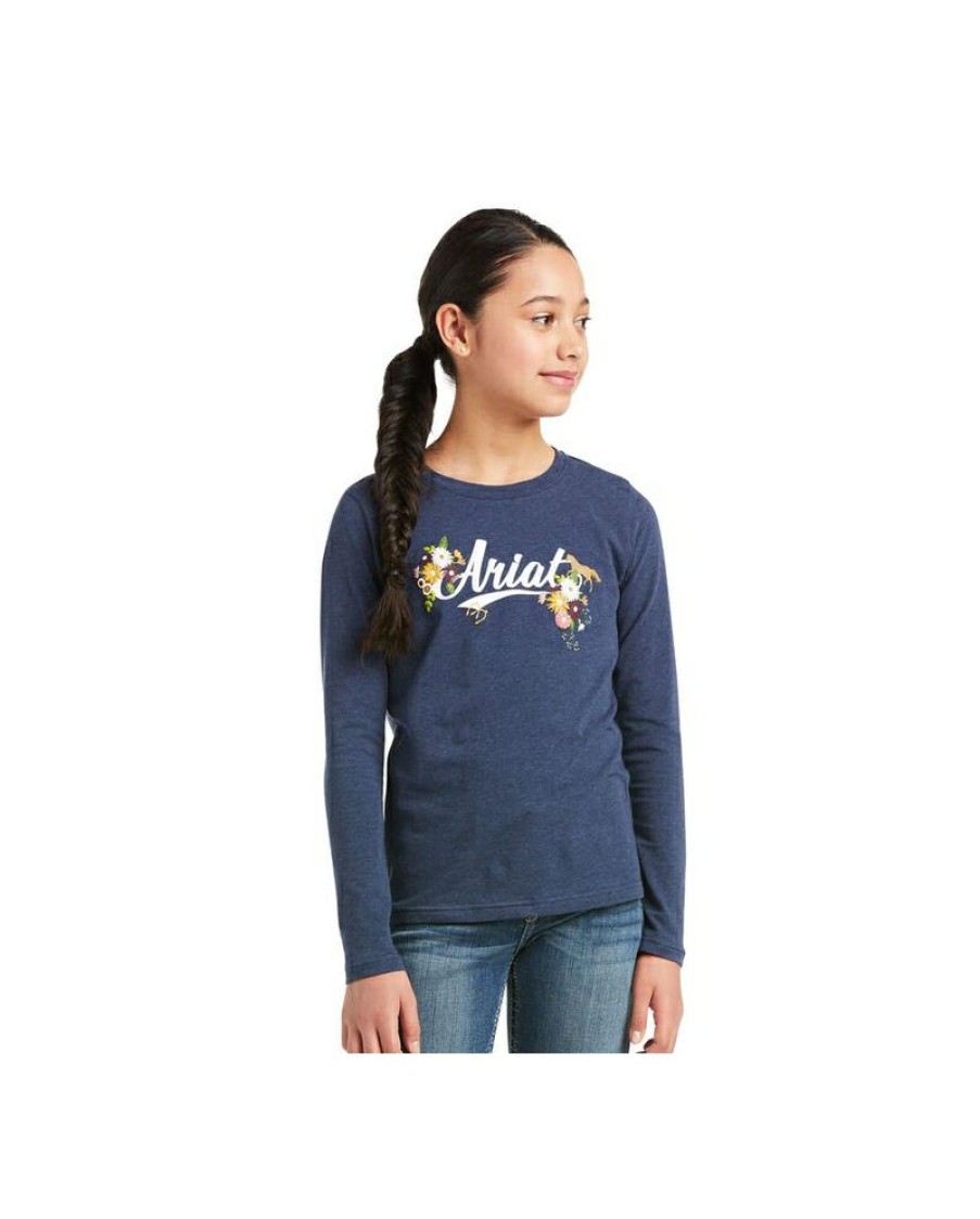 Clearance Sale Ariat@ Girls' Flora Fauna Logo Tee | * Wholesale