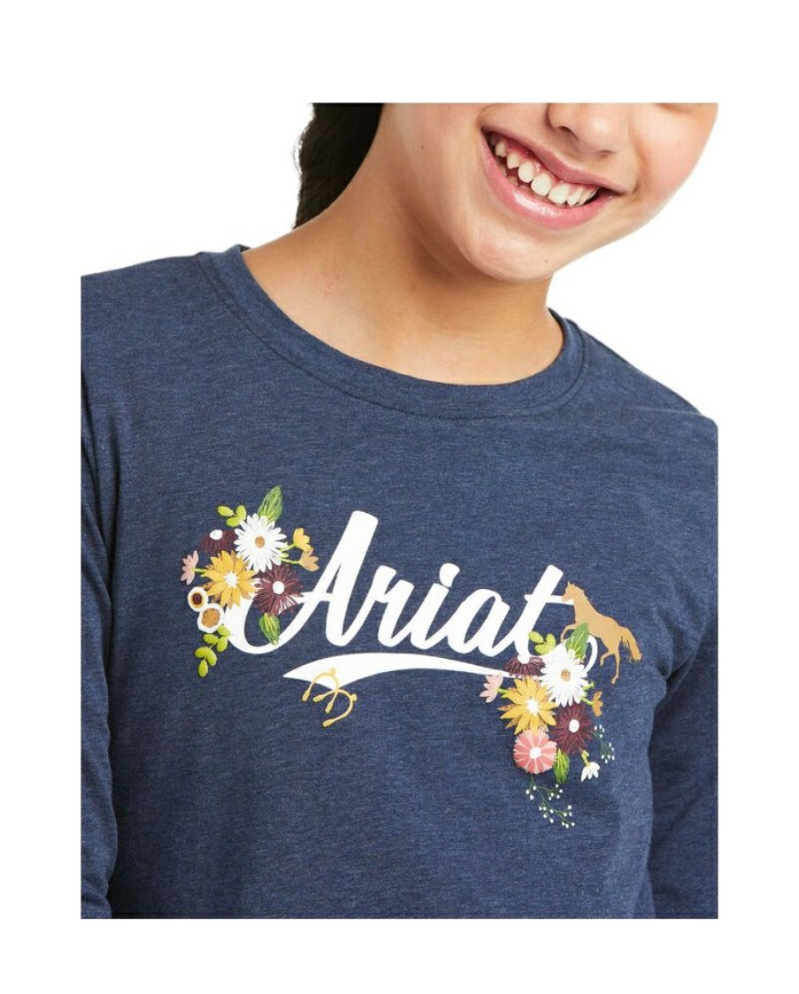 Clearance Sale Ariat@ Girls' Flora Fauna Logo Tee | * Wholesale