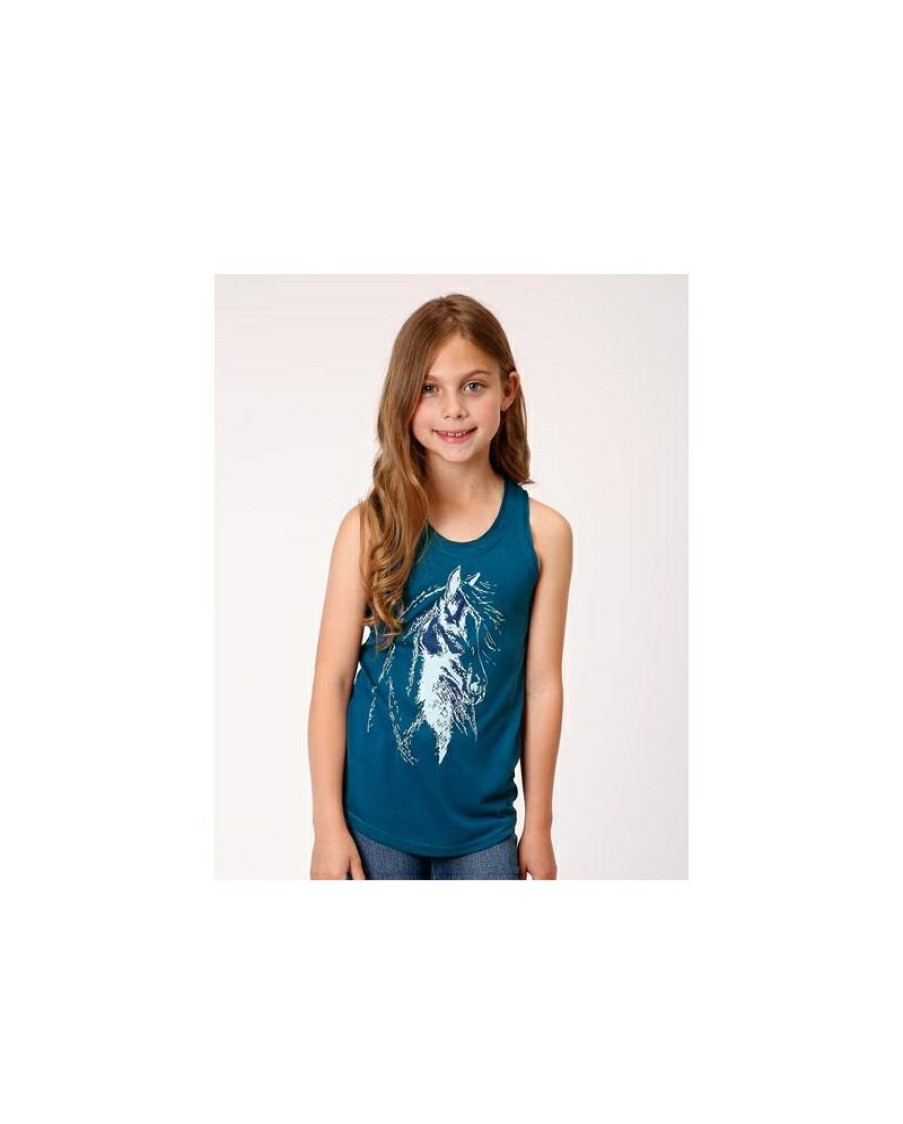 Best Sellers Roper@ Girls' Blue Horse Tank | * Hot